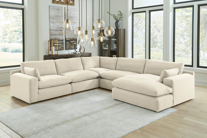 Elyza Linen 5 - Piece RAF Chaise Sectional - DMV FurnitureSectional