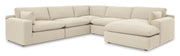 Elyza Linen 5 - Piece RAF Chaise Sectional - DMV FurnitureSectional