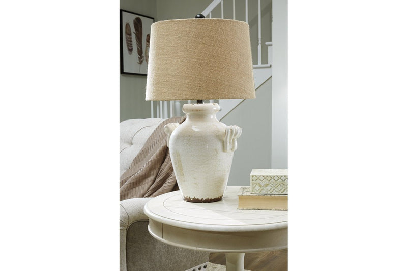 Emelda Cream Table Lamp - DMV FurnitureTable Lamp