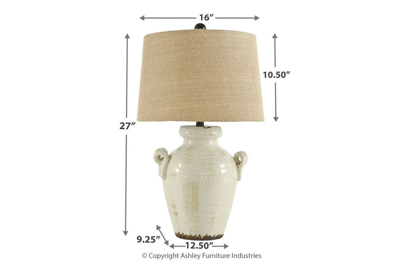 Emelda Cream Table Lamp - DMV FurnitureTable Lamp