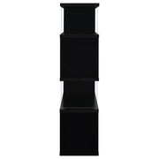 Emelle 63-inch 4-shelf Glass Panel Bookshelf Black - 800340