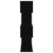 Emelle 63-inch 4-shelf Glass Panel Bookshelf Black - 800340