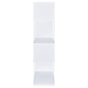 Emelle 63-inch 4-shelf Glass Panel Bookshelf White - 800300