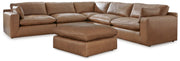 Emilia Caramel 5-Piece Sectional with Ottoman from Ashley - DMV Furniture