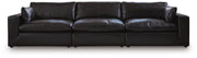 Emilia Black 3-Piece Sectional Sofa - 30902S2