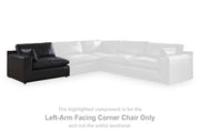 Emilia Black Left-Arm Facing Corner Chair - 3090264