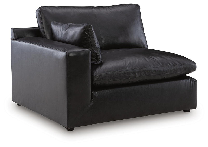 Emilia Black Left-Arm Facing Corner Chair - 3090264