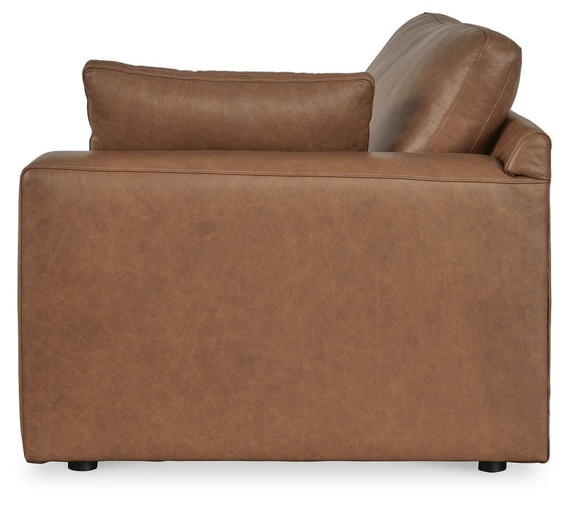 Emilia Caramel 3-Piece Sectional Sofa, 2-Piece Sectional Loveseat and Ottoman - 30901U3