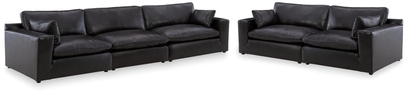 Emilia Sofa and Loveseat in Black - PKG024682