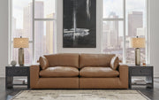 Emilia Caramel Leather Modular Living Room Set from Ashley - DMV Furniture