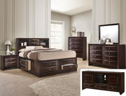 Emily Dark Cherry King Storage Platform Bed - DMV FurnitureKing Bed