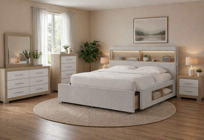 Sadie/Emma Beige Queen Bed Group - SADIE/EMMA-QBG