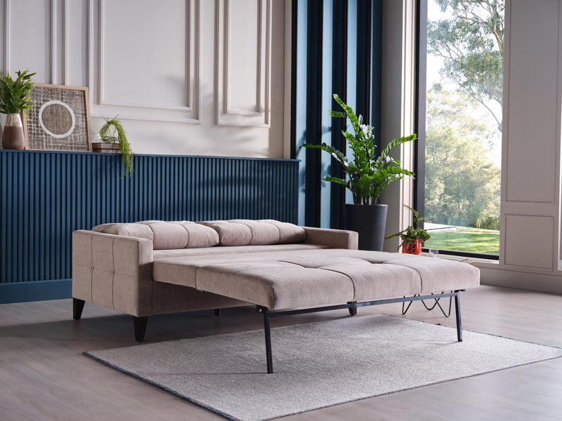 Emmett Theo Cream Sleeper Living Room Set