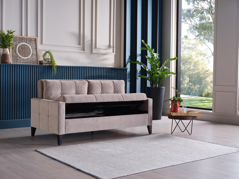 Emmett Theo Cream Sleeper Living Room Set