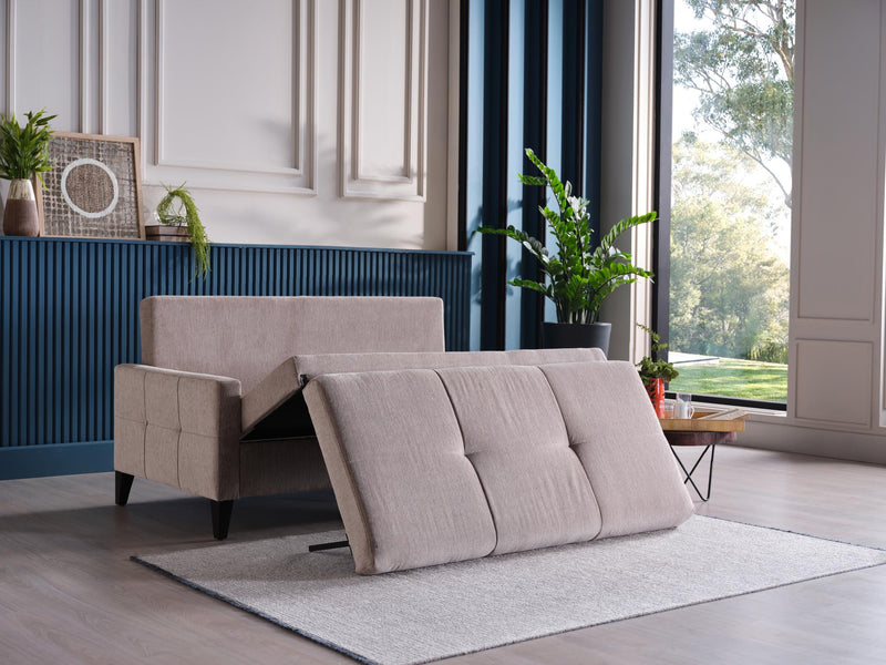 Emmett Theo Cream Sleeper Living Room Set