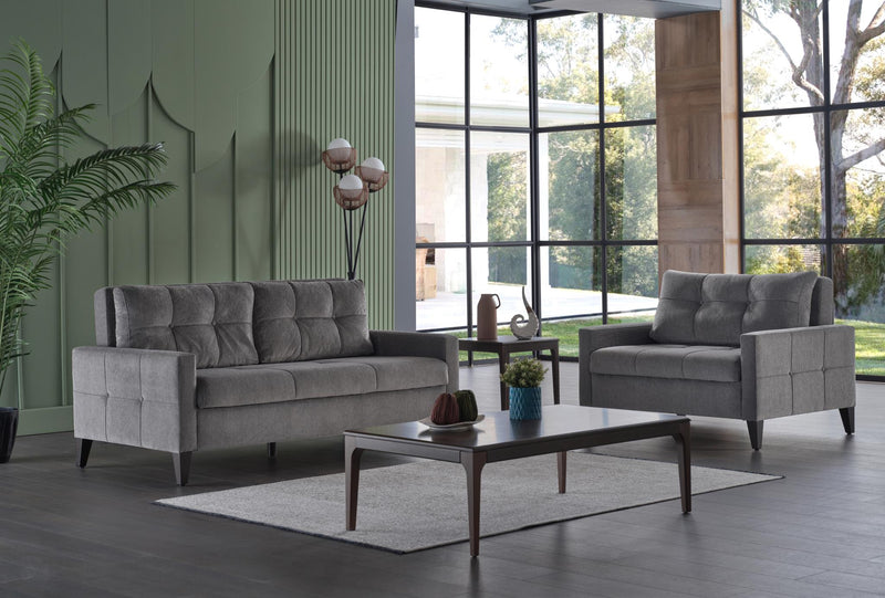 Emmett Theo Gray Sleeper Living Room Set