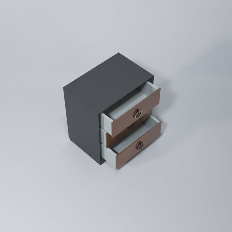 Emporio Black Nightstand - DMV FurnitureNightstand