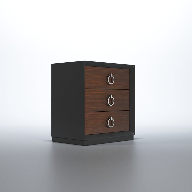 Emporio Black Nightstand - DMV FurnitureNightstand