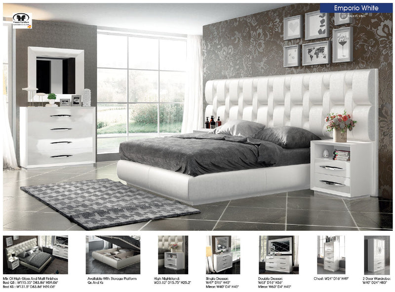 Emporio White Bedroom SET - p9879