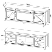 Enfield 71-inch TV Stand Fireplace Media Console Dark Pine - 722863