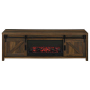 Enfield 71-inch TV Stand Fireplace Media Console Dark Pine - 722863