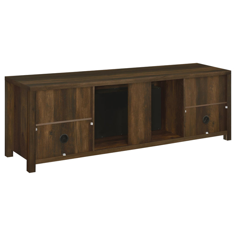 Enfield 71-inch TV Stand Fireplace Media Console Dark Pine - 722863