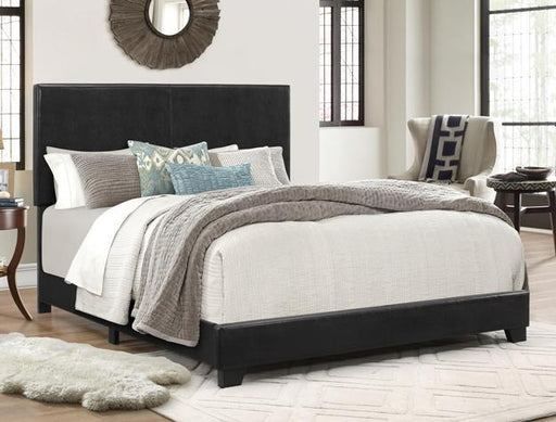Erin Black Faux Leather Full Bed - DMV FurnitureFull Bed