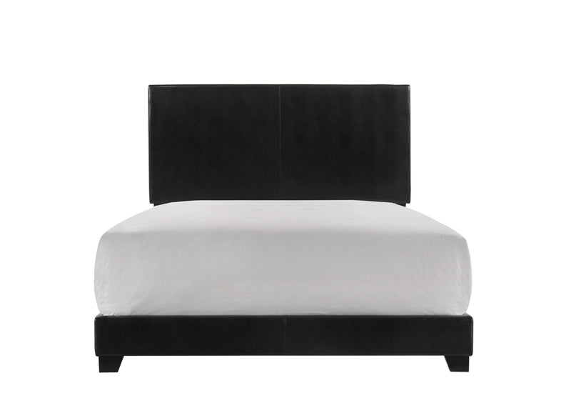 Erin Black Faux Leather Full Bed - DMV FurnitureFull Bed