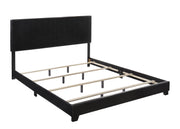 Erin Black Faux Leather King Bed - DMV FurnitureKing Bed