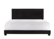 Erin Black Faux Leather King Bed - DMV FurnitureKing Bed