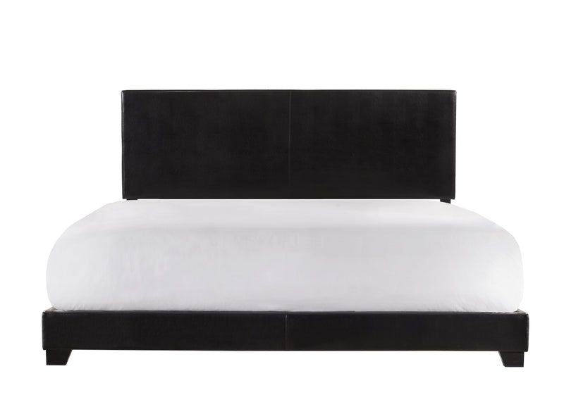 Erin Black Faux Leather King Bed - DMV FurnitureKing Bed