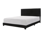 Erin Black Faux Leather Queen Bed - DMV FurnitureQueen Bed