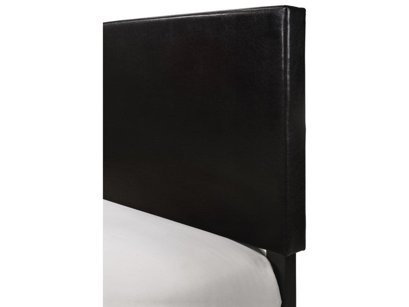 Erin Black Faux Leather Queen Bed - DMV FurnitureQueen Bed
