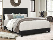 Erin Black Faux Leather Queen Bed - DMV FurnitureQueen Bed