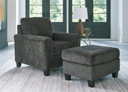 Erinslane Chair and Ottoman in Dusk - PKG020890