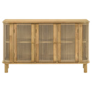 Ervine 3-Door Rope Panel Sideboard Accent Storage Cabinet Natural - 950460