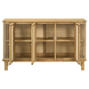 Ervine 3-Door Rope Panel Sideboard Accent Storage Cabinet Natural - 950460