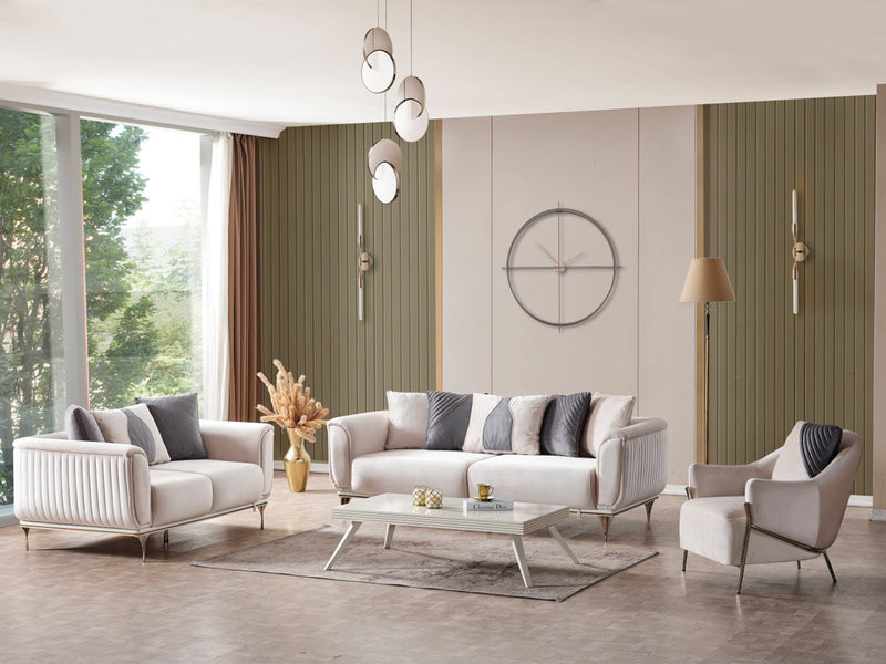 Esperanza Lovesseat Beige in Beige - 200-ESP-DRNBEIGE-2