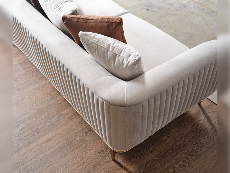 Esperanza Stationary Sofa in White - 200-ELIF-ESP-A234-3