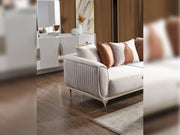 Esperanza Stationary Sofa in White - 200-ELIF-ESP-A234-3