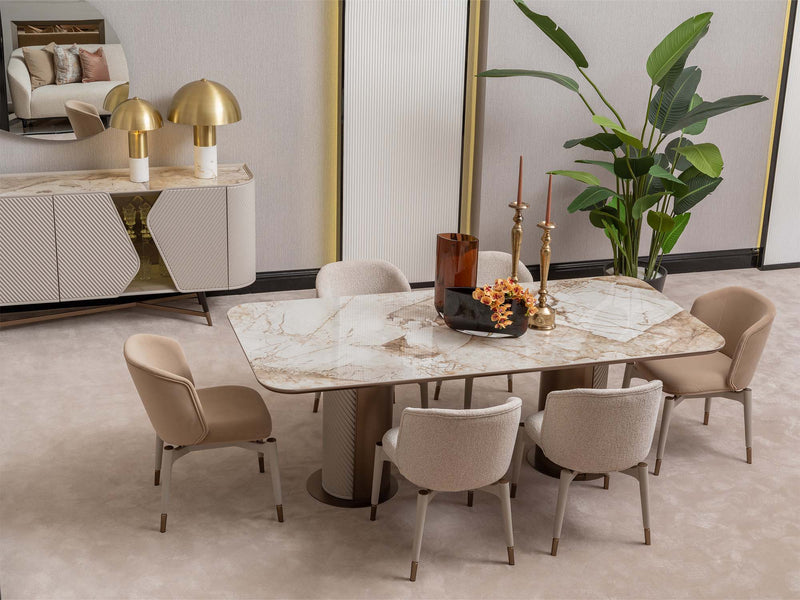 Essenza Dining Chair (6 PCS) in Cream - 200-GAB-ESS-DC-6