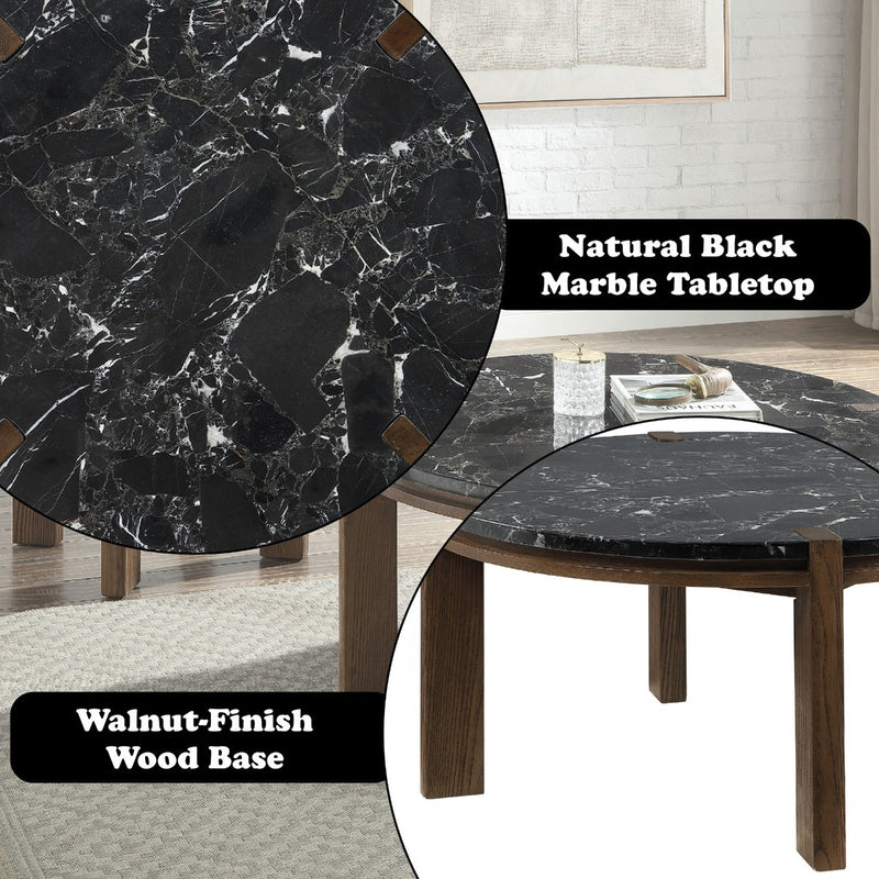 Estella Coffee Table w/Marble Top - LV06885