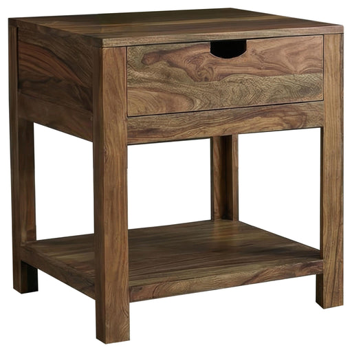Esther 1-drawer Solid Wood Side End Table Natural Sheesham - 723887