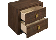 Etienne 2-drawer Nightstand Bedside Table Walnut - 225122