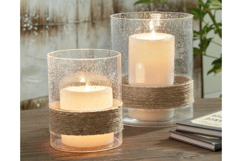 Eudocia Clear Candle Holder (Set of 2) - DMV FurnitureOther Products