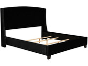 Eva Black Upholstered Queen Bed - DMV FurnitureQueen Bed