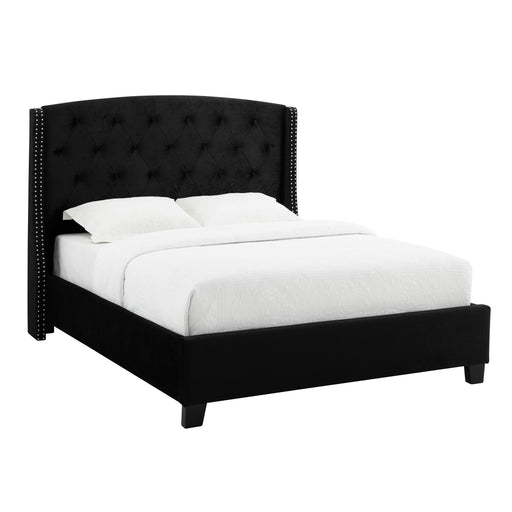 Eva Black Velvet King Upholstered Bed - DMV FurnitureKing Bed