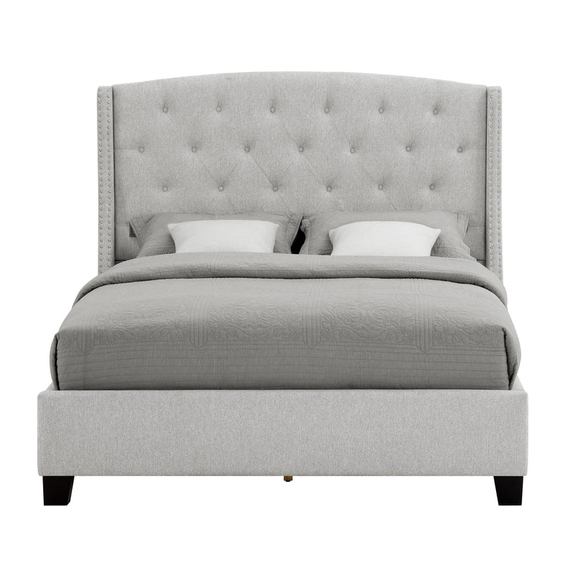 Eva Dove Gray King Upholstered Bed - DMV FurnitureKing Bed