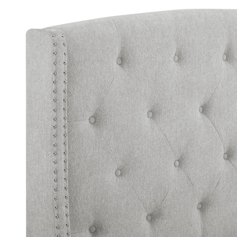 Eva Dove Gray King Upholstered Bed - DMV FurnitureKing Bed