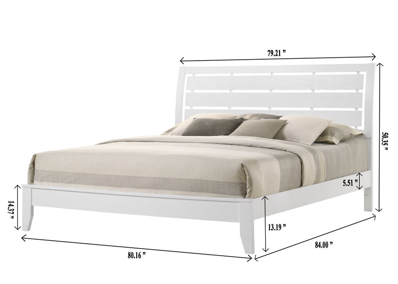 Evan White King Panel Bed - DMV FurnitureKing Bed